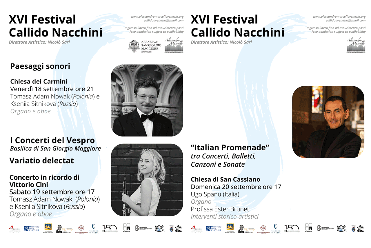 Festival Callido Nacchini: sinestesie musicali, tesori d’arte e devozione tra le chiese dei Carmini, San Giorgio e San Cassiano